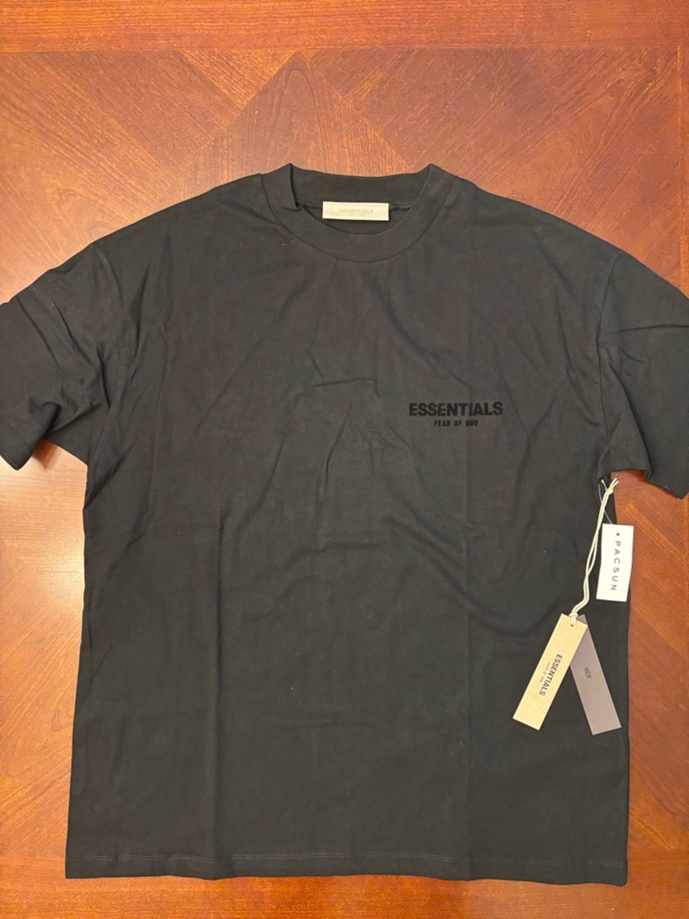 Essentials Black Short-Sleeve Logo T-Shirt